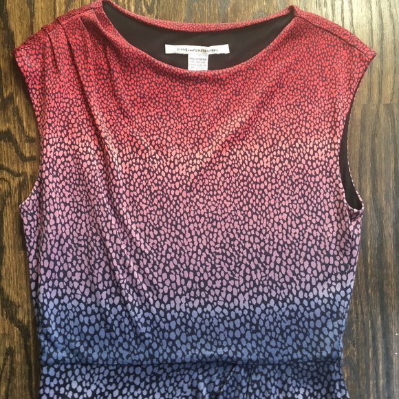 DVF Silk Ombre Printed Dress - Picture 4 of 12